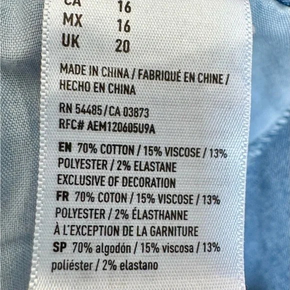 American Eagle Outfitters Blue Denim Bermuda Shorts - Picture 5 of 5